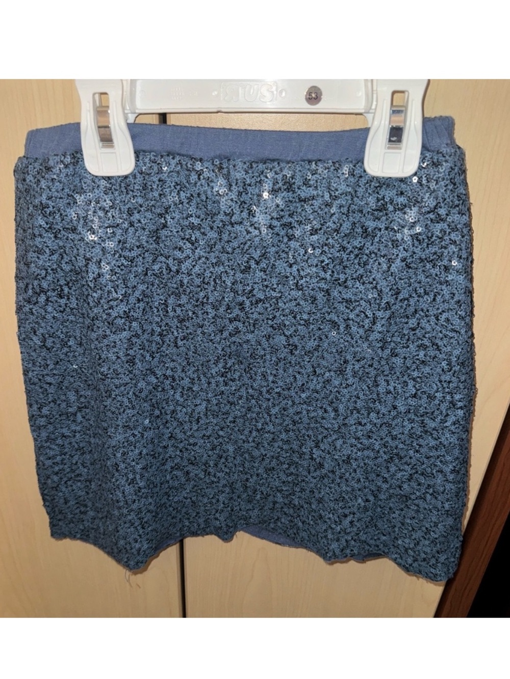 Peek Girls Blue Sequin Skirt Size 10 Sparkle Party Holiday